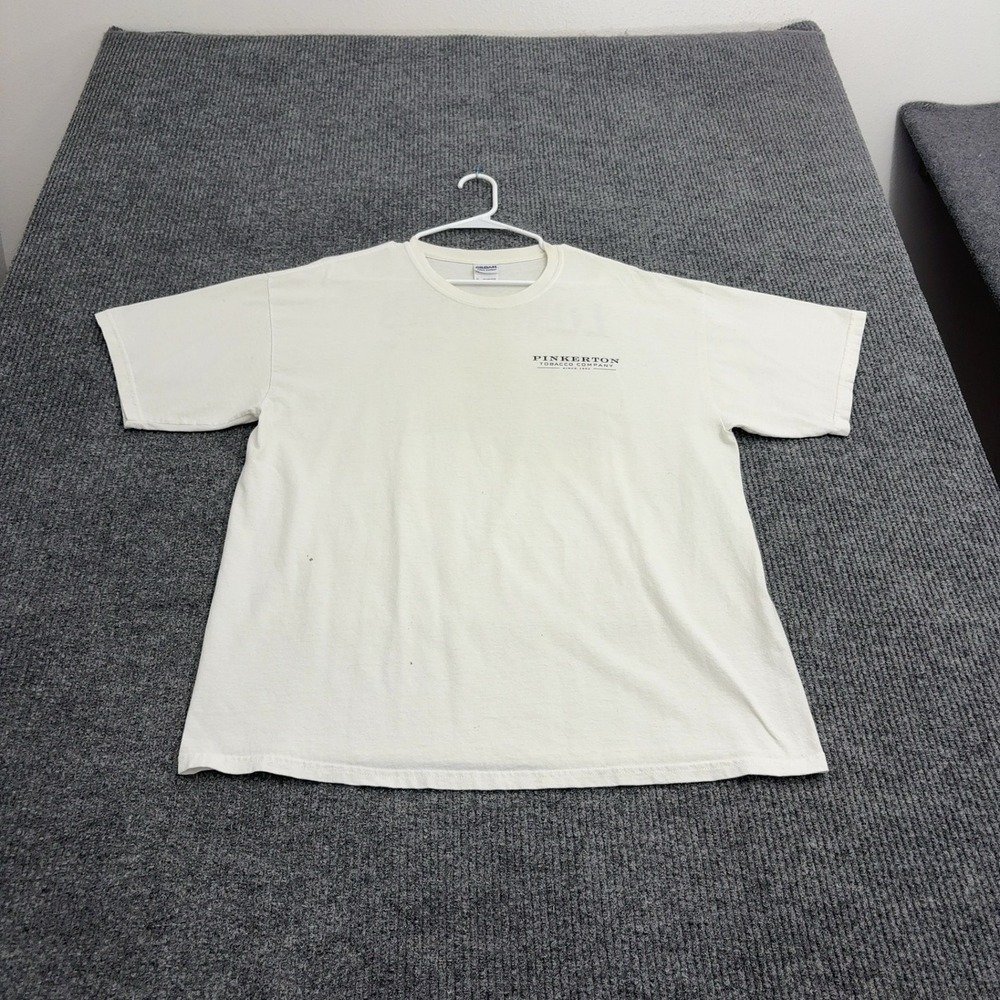 Vintage Longhorn Gildan T Shirt Mens XL White Cotton Graphic Tobacco Retro Style